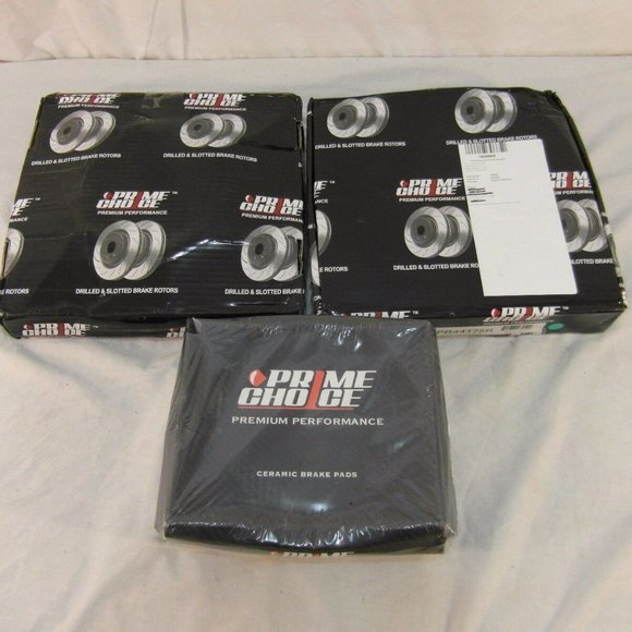 NIB PRIME CHOICE PREMIUM PERFORMANCE BMW CERAMIC BRAKE PADS & ROTORS NM 31214
